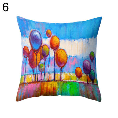 

Multi-Color Tree Printed Square Throw Pillow Case Cushion Cover Bedding Articles