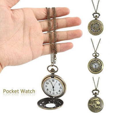 

United States Marine Corps Mens Retro Bronze Vintage Quartz Pocket Watch