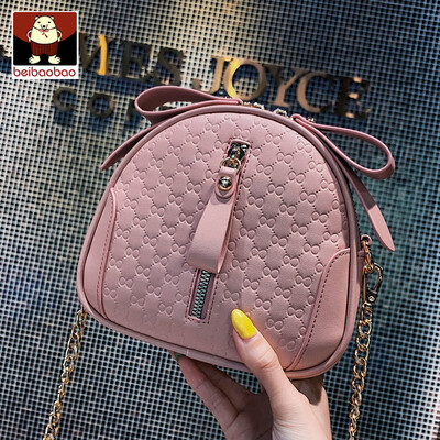 

Ins new small bag women 2019 new Korean fashion small round bag Lingge chain shoulder slung