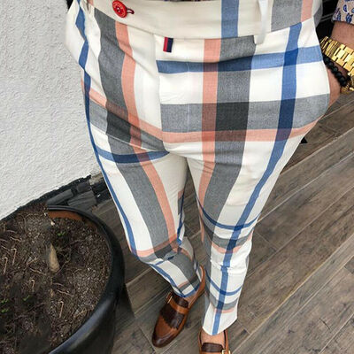 

Mens Slim Fit Casual Urban Straight Leg Trousers Pencil Jogger Cargo Pants