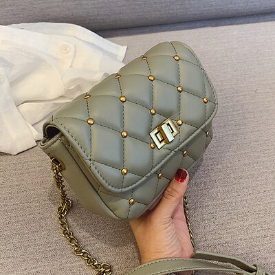 

French small womens bag2019 new Korean style foreign-air embroidery thread single-shoulder bag&small square bag