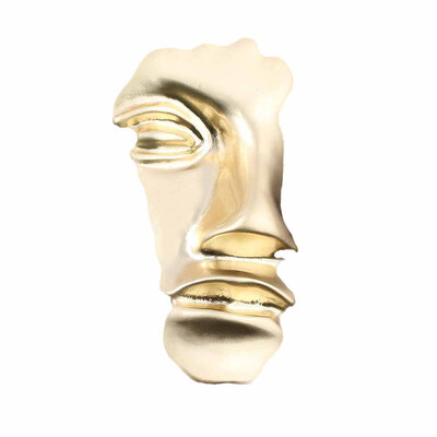 

European&American Imitation Gold Half Face Mask Badge Pendant Brooch
