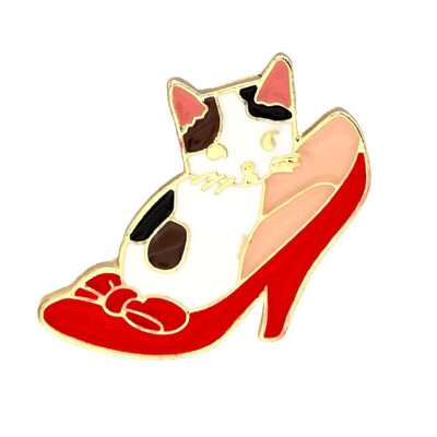 

Attractive fashion Cartoon Cat Enamel Piercing Brooch Pin Collar Badge Corsage Jewelry Fashion Creative Dress Accessories