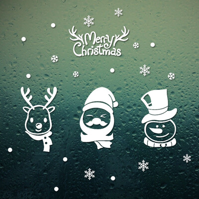 

〖Follure〗New Year Merry Christmas Snowflake Wall Sticker Home Shop Windows Decals Decor