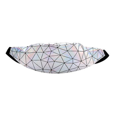 

Geometric Waist Fanny Belt Packs Unisex Patent Leather Crossbody Chest Bags