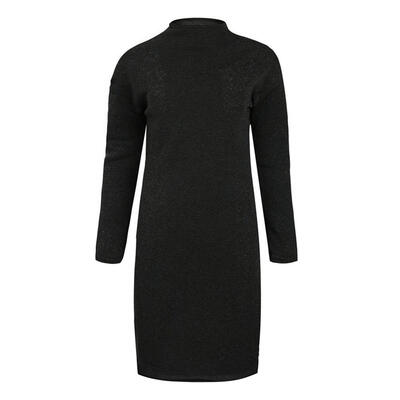 

Sexy Slit Women Sweatershirt Dress Stand Collar Long Sleeve Loose Pullover