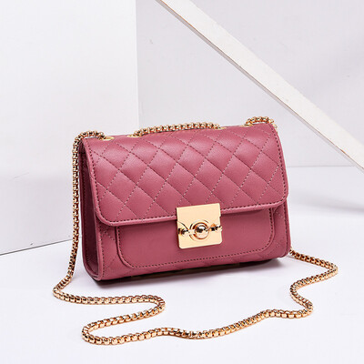 

Diamond embossed small fragrance temperament female bag summer chain shoulder diagonal package Korean version of the light luxury small square package