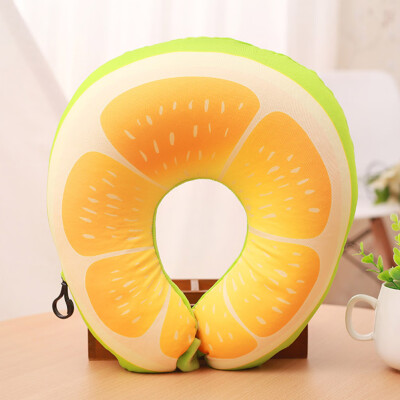 

New Small Fresh Cartoon U-Shaped Pillow Cute Fruit Neck Pillow Foam Particles Neck Pillow