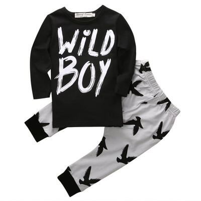 

Kids Newborn Baby Boys Clothes Long Sleeve T-Shirts TopsPants 2pcs Outfits Set
