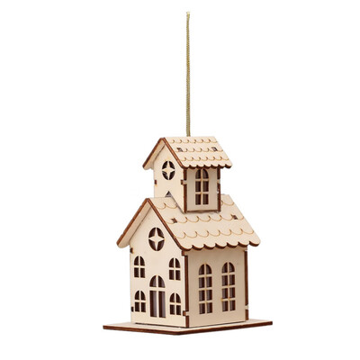 

Cabin Hotel Bar Christmas Tree Decoration Hanging Wood Color Home Decor Crafts Hanging Decorations