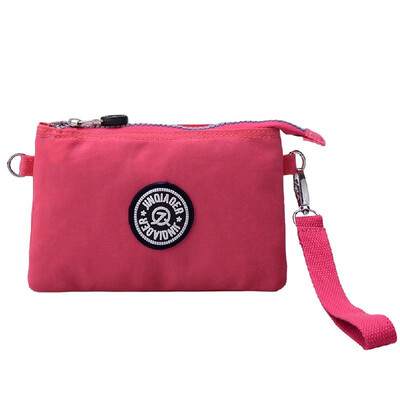 

New Fashion Women Clutch Bag Nylon Waterproof Multiple Zipper Pockets Shoulder Bag Purse