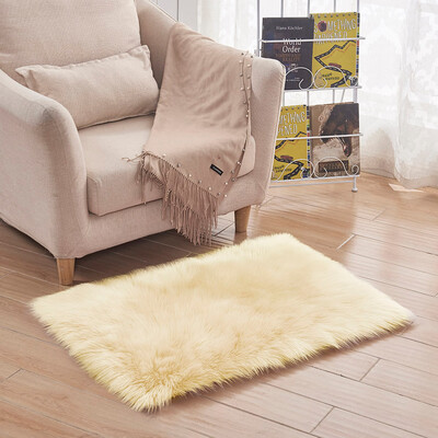 

Toponeto Soft Rug Chair Cover Artificial Sheepskin Wool Warm Hairy Carpet Seat Mats Rug