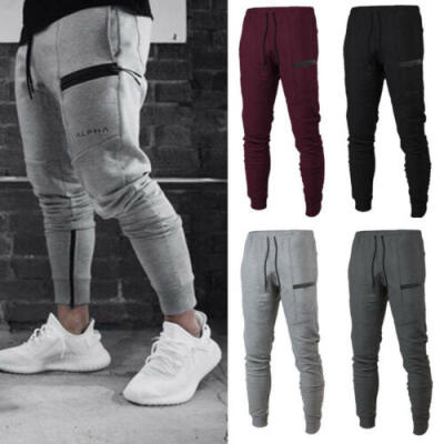 

US Mens Long Casual Sport Pants Gym Slim Fit Trousers Running Joggers Sweatpants