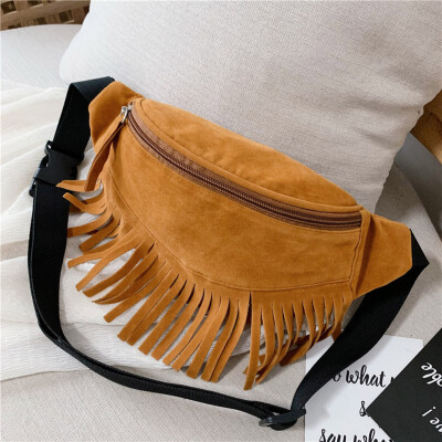 

Tailored Fashion Women Outdoor Solid Color Zipper Messenger Bag Sport Chest Bag Waist Bag