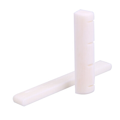 

Beige Buffalo Bone Bridge Saddle Nut Slotted for Ukulele Uke Guitar