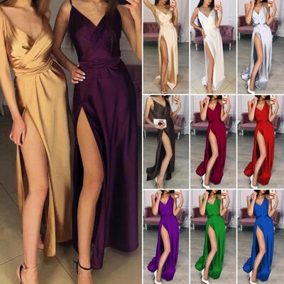 

Women&39s Sleeveless Formal V-Neck Bodycon Evening Cocktail Party Long Dress