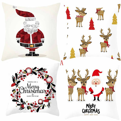 

Tailored Christmas Elk Santa Claus Pillow Case Sofa Car Throw Cushion Covers Home Decor