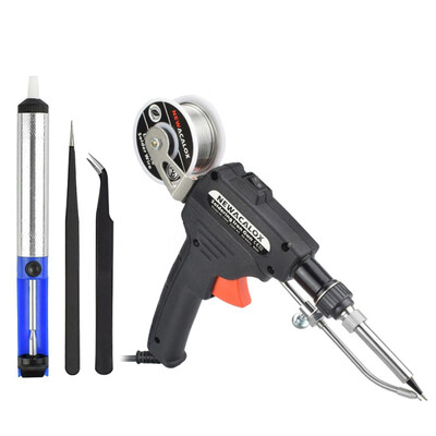 

220V 60W Automatic Feed Electric Soldering Gun Kit with 1 Desoldering Pump&2 Tweezers Auto Welding Gun Solder Tool Kit