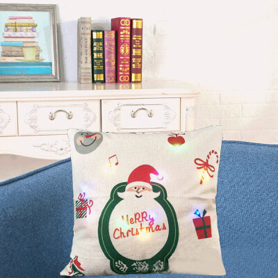 

Tailored The New Color Lights Christmas Pillow LED Lights Pillow Creative Printing LinenZ