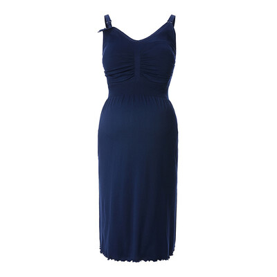 

iLoveSIA breastfeeding nightdress short-sleeved dress pregnant women pajamas postpartum skirt -2P-60965579