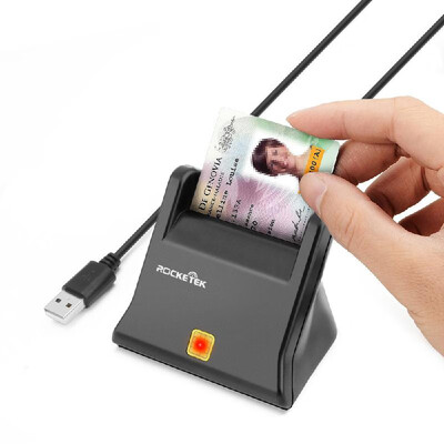 

Rocketek Desktop DOD Military CAC USB Smart Card Reader with SIM Card Adapter Compatible with Windows 87XPVista Server 2000200