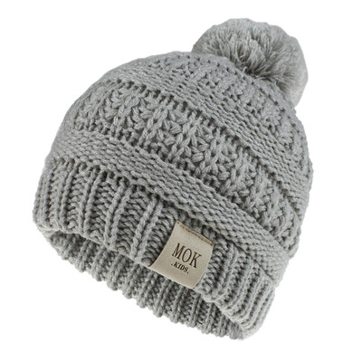 

Tailored Girls Boys Child Hat Keep Warm Winter Casual Knitted Hat Wool Hairball Ski Hat