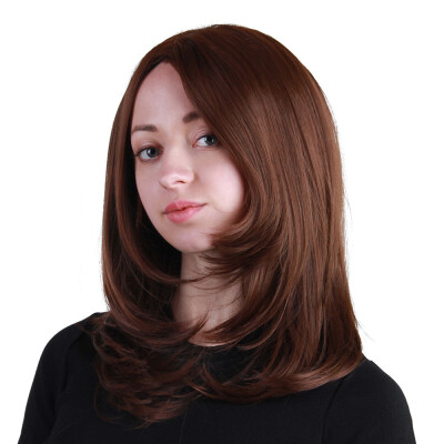 

Gobestart Medium Length Body Fashion Natural High Temperature Synthetic Wigs Hair For Girl