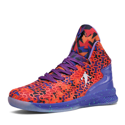 

Basketball shoes male flying woven mesh high-top sports boots non-slip sneakers