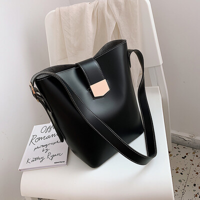 

Summer popular bag simple large capacity bucket bag women 2019 new Korean version of Joker shoulder Messenger bag tide