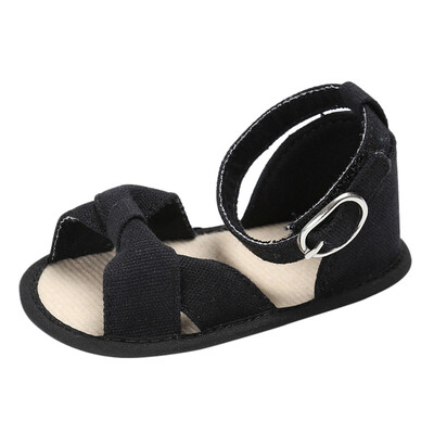 

Summer Newborn Toddler Baby Canvas Solid Sandals Soft Casual Shoes