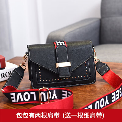 

Baggage girl fashion small square bag oblique dragging small bag rivet mother broadband network Hongins overwhelming