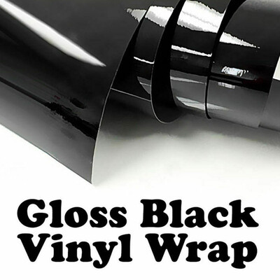 

Auto Glossy Black Vinyl Wrap Film Cars Stickers Decal with Air Bubble Free