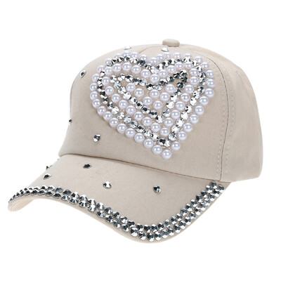 

Lady Children Girl Women Heart Shape Diamond Cap Baseball Hat