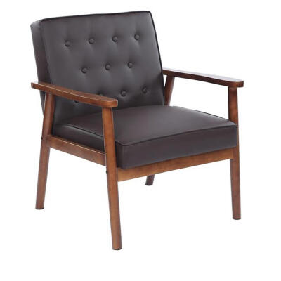 

Multicolor House Office Retro Modern Fabric Upholstered Wooden Lounge Chair