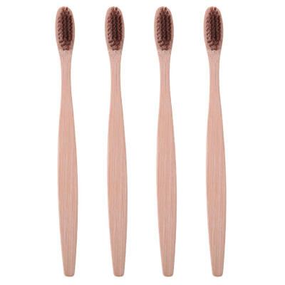 

4pcs Eco Friendly Soft Bristle Bamboo Toothbrushes Dental Brush Oral Care