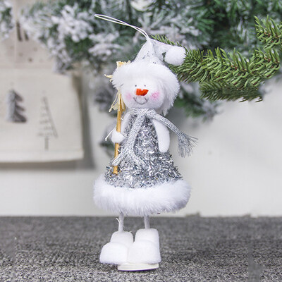 

guangxichuangshengxinfu Christmas Pendants Mini Plush Angel Doll Toy Christmas Figurine Ornaments Holiday Gift Decorations