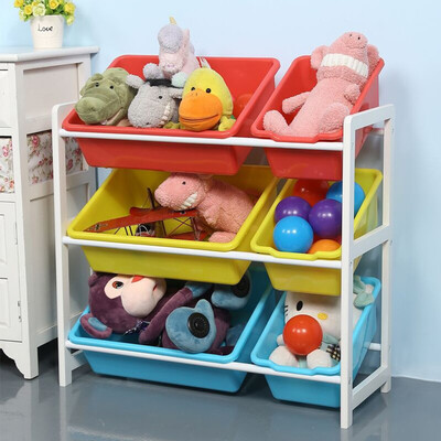 

Siaonvr Solid Wood Toy Rack Kids Toy Storage Organizer Children Finishing Storage Rack