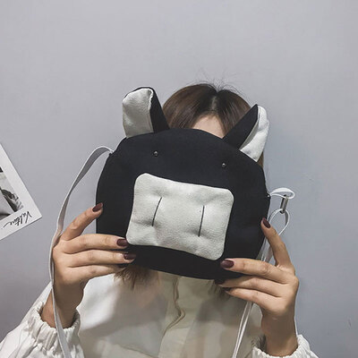 

Cute Fashion Women Handbags Ladies Purse Girl Pig Bags Ins Soft Sister Shoulder Messenger 2019 Bag Cartoon New Canvas