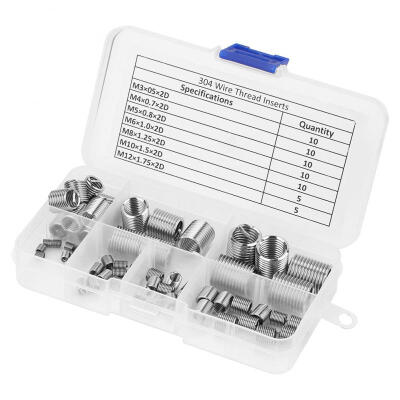 

Greensen 60pcs M3-M12 Stainless Steel SS304 Coiled Wire Helical Screw Thread Inserts