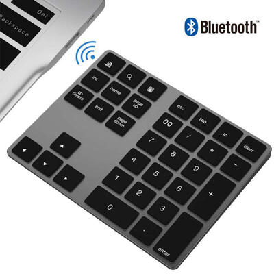 

Wireless Numeric Keypad Mini Aluminum Number Keyboard For Window IOS Mac OS Android