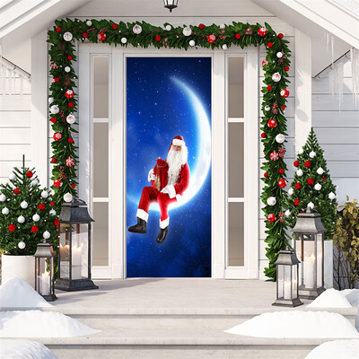 

Tailored 3D Christmas Living Room Door Wall Decoration Mural Christmas Decoration
