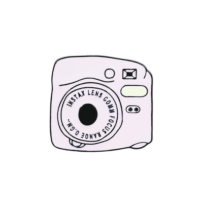 

New Brooch Cartoon Pink Bag Phone Radio Disc Brooch Lapel Pin Backpack Bags