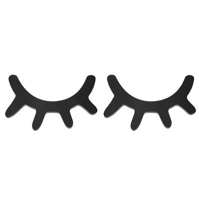 

2pcs Nordic Cute Wood Eyelashes Pattern Cartoon 3D Sleepy Eyes Wall Sticker