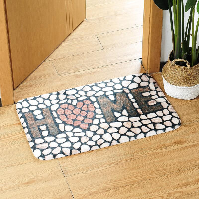 

Carpet Doormat Mat Stone Print Bath Rug Non-Slip Doormat Welcome Floor Mats