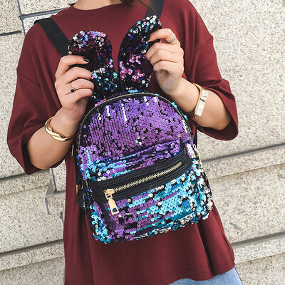 

Tailored Fashion Girls Sequins Backpack Women Leisure School Bag Travel Pack Backpacks BK