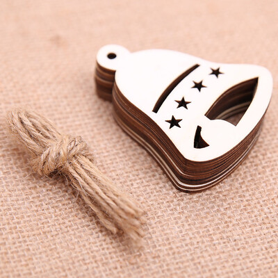 

Toponeto 10 Pieces DIY Wooden Pendant Ornaments for Christmas Tree&Party Decorations