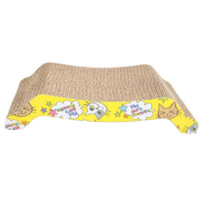 

Ktaxon Cute U Shape Corrugated Paper Pet Cat Toy Cat Plate with Catnip Yellow