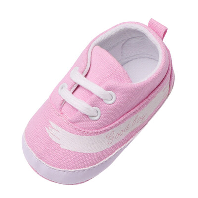 

Toddler Infant Baby Canvas Letter Crib Shoes Soft Sole Anti-slip Single Shoes