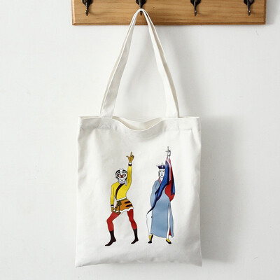 

Chinese style travel canvas bag feature pattern handbag