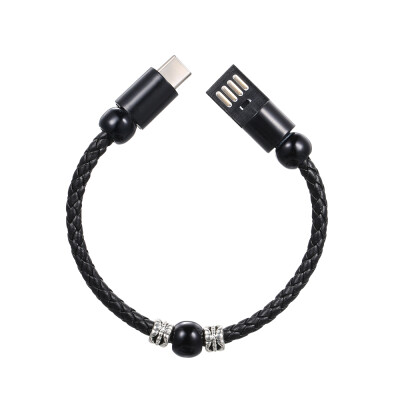 

USB Lightening Leather Braided Bracelet Cable Charger Cable Data Transmission for iPhone iPad